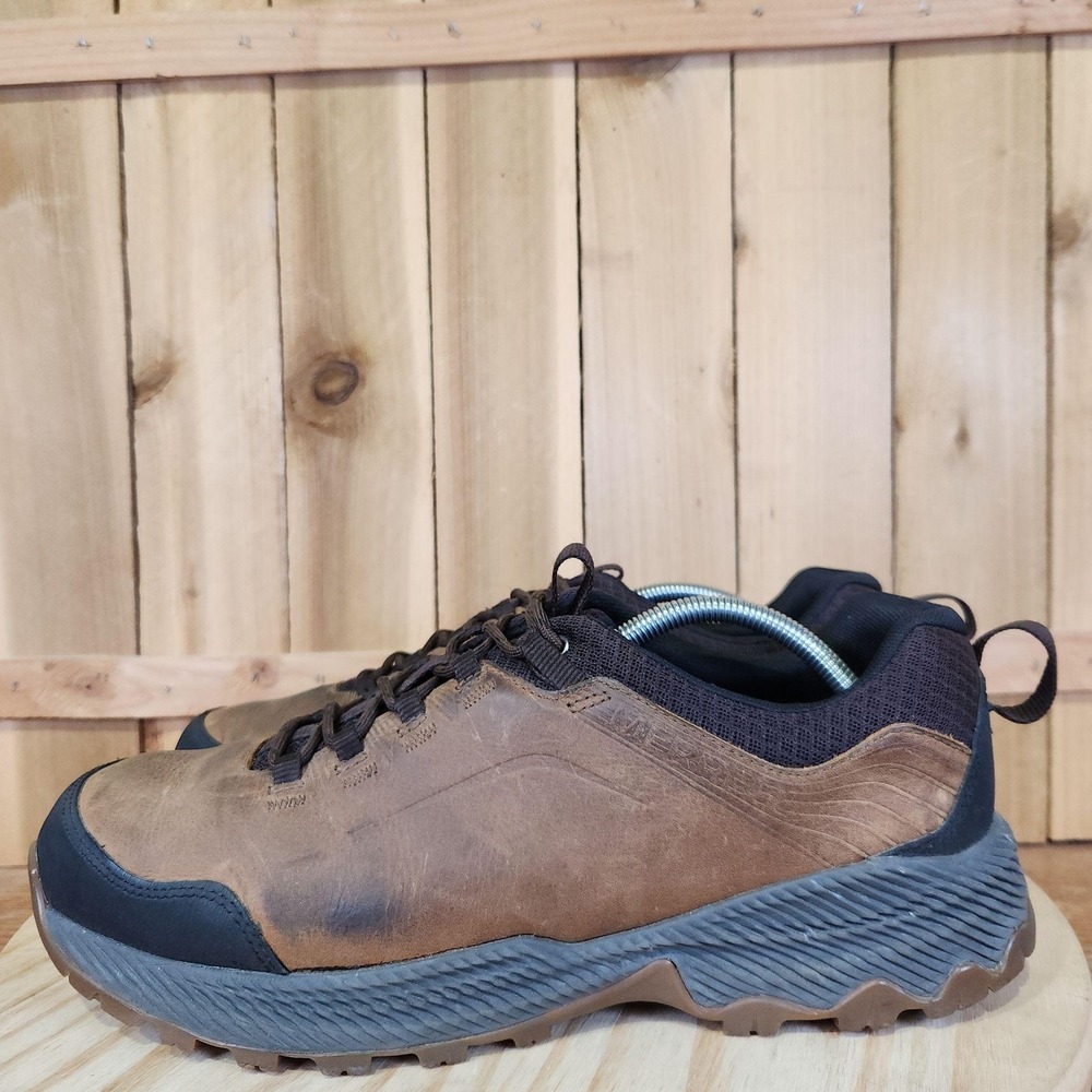 Merrell Forestbound Hiking Shoes Mens 11.5 Brown Leather Trail Walking Sneakers